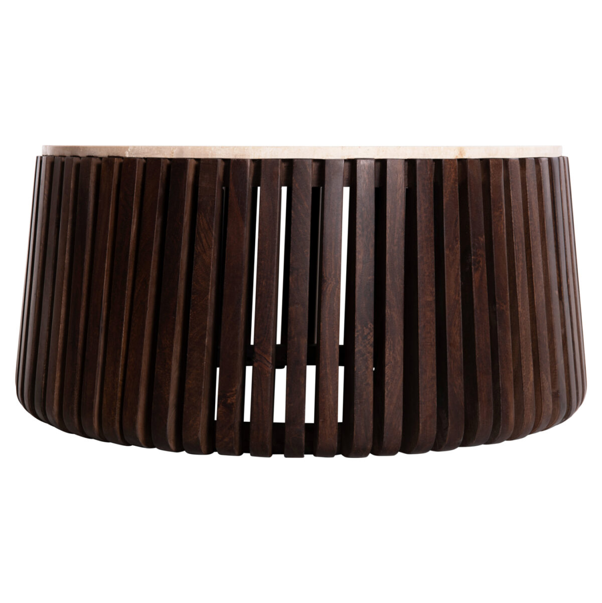 ΤΡΑΠΕΖΙ ΣΑΛΟΝΙΟΥ KREST HM9712 ΜΑΣΙΦ ΞΥΛΟ ΑΚΑΚΙΑΣ ΣΕ ΚΑΦΕ-ΤΡΑΒΕΡΤΙΝA Φ90x40Υεκ. 5