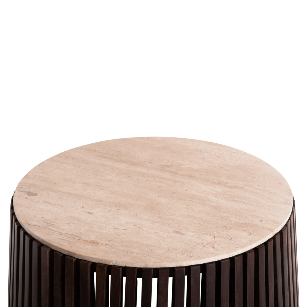 ΤΡΑΠΕΖΙ ΣΑΛΟΝΙΟΥ KREST HM9712 ΜΑΣΙΦ ΞΥΛΟ ΑΚΑΚΙΑΣ ΣΕ ΚΑΦΕ-ΤΡΑΒΕΡΤΙΝA Φ90x40Υεκ. 6