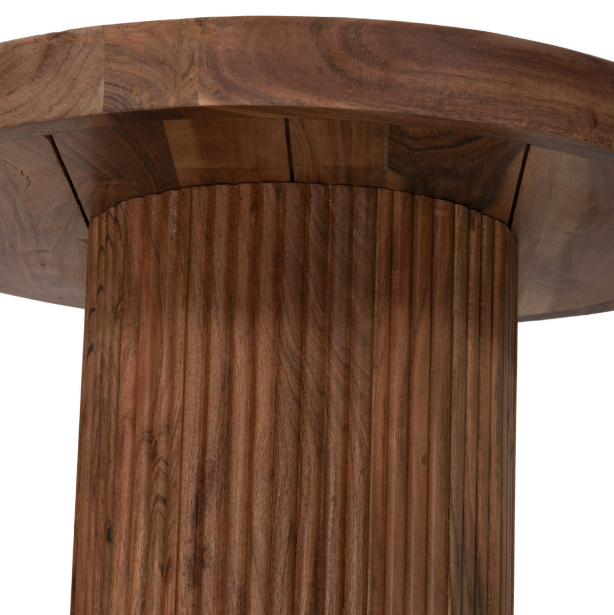 ΤΡΑΠΕΖΙ ΣΑΛΟΝΙΟΥ ΣΤΡΟΓΓΥΛΟ RAJJEH HM9692 ΜΑΣΙΦ ΑΚΑΚΙΑ ΦΥΣΙΚΟ ΧΡΩΜΑ Φ50x60Υεκ. 6