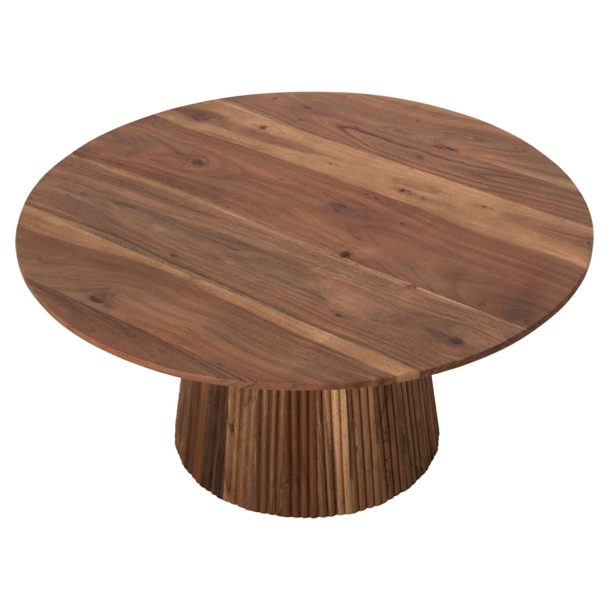 ΤΡΑΠΕΖΙ ΣΑΛΟΝΙΟΥ ΣΤΡΟΓΓΥΛΟ GROOT HM9697 ΜΑΣΙΦ ΑΚΑΚΙΑ ΦΥΣΙΚΟ ΧΡΩΜΑ Φ80x48Υεκ. 4