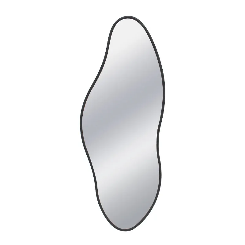 15-10217 ΜΕΤΑΛΛΙΚΟΣ ΚΑΘΡΕΦΤΗΣ ΤΟΙΧΟΥ ΜΑΥΡΟ ΚΥΜΑΤΙΣΤΟ ΟΒΑΛ - 44x2.5x109.5cm 1/KIB 1