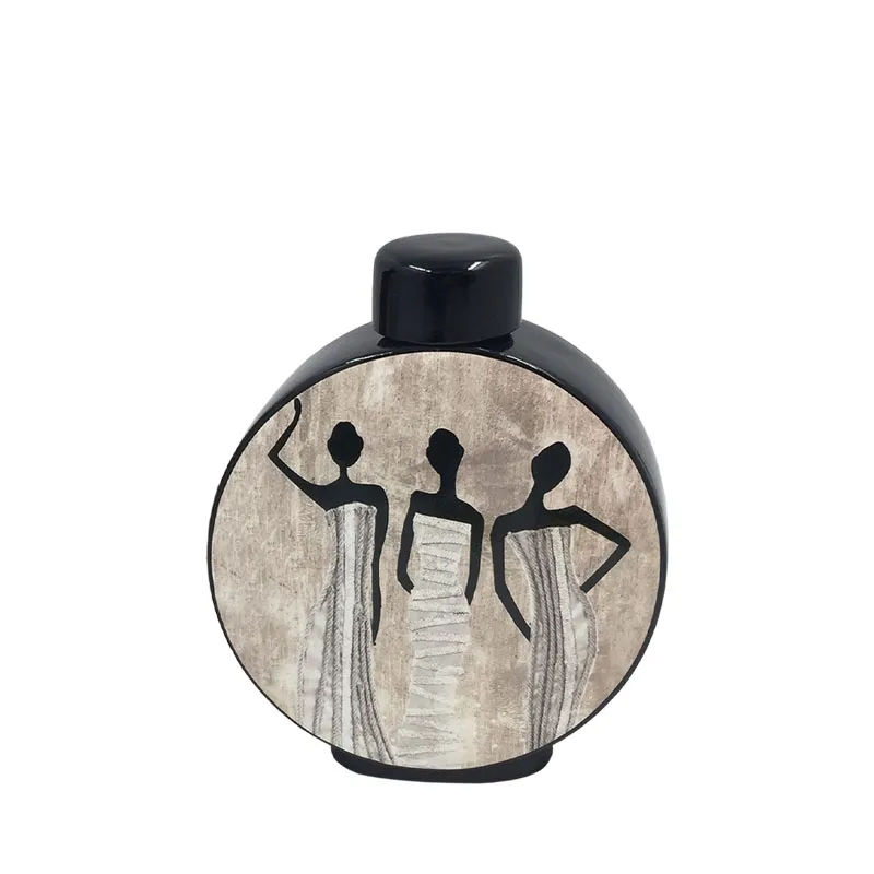 15-50104 ΚΕΡΑΜΙΚΟ ΚΥΚΛΙΚΟ ΚΟΥΠ ΜΕ ΚΑΠΑΚΙ ΜΙΚΡΟ 3 ΑΦΡΙΚΑΝΕΣ ΓΥΝΑΙΚΕΣ - 23x9x28cm 4/KIB 1