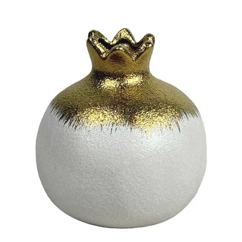 15-50187 ΚΕΡΑΜΙΚΟ ΡΟΔΙ ΜΕΓΑΛΟ ΛΕΥΚΟ/ΧΡΥΣΟ ΟΜΠΡΕ ΕΦΕ - 11.9cm 24/ΚΙΒ 1