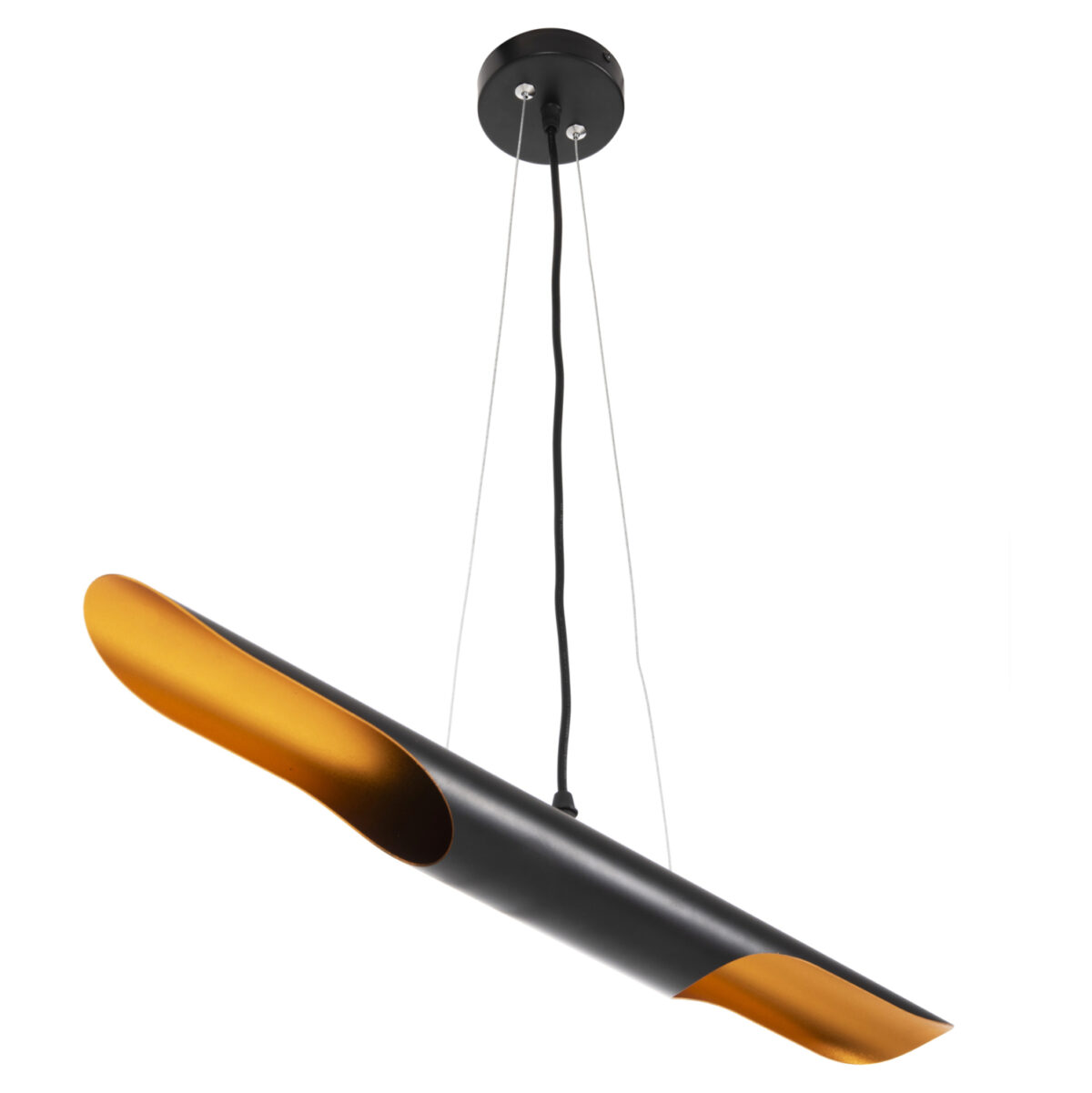 ΦΩΤΙΣΤΙΚΟ ΟΡΟΦΗΣ ΚΡΕΜΑΣΤΟ HM4172 ΜΑΥΡΟΣ ΜΕΤΑΛΛΙΚΟΣ ΣΩΛΗΝΑΣ-2 ΛΑΜΠΕΣ Φ6x60Υεκ. 4