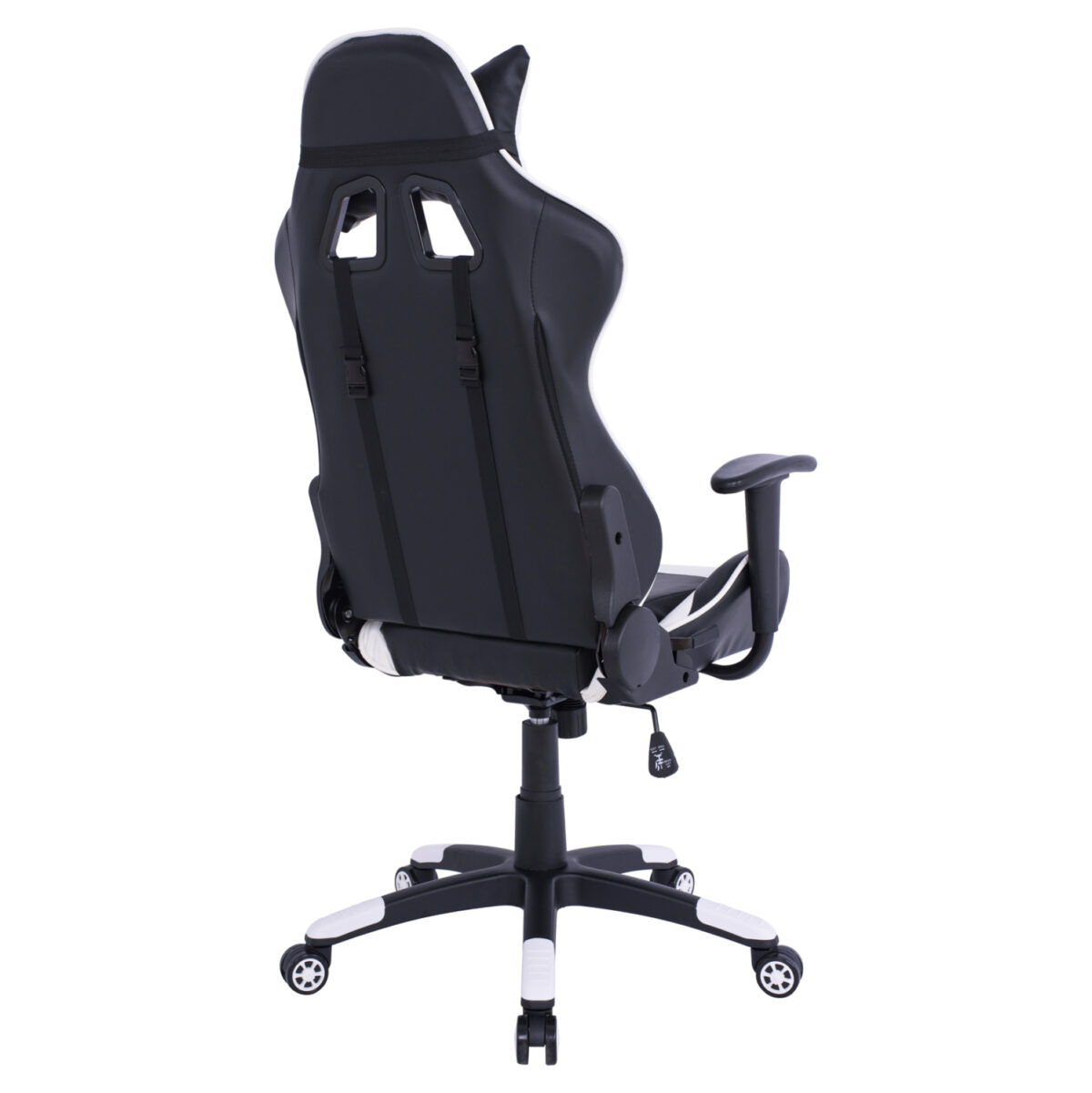 polythrona-gaming-fb9107204-mayri-leyki-4 ΠΟΛΥΘΡΟΝΑ GAMING DARIUS HM1072.04 ΜΑΥΡΗ-ΛΕΥΚΗ 66,5x70x(122-129) cm 5