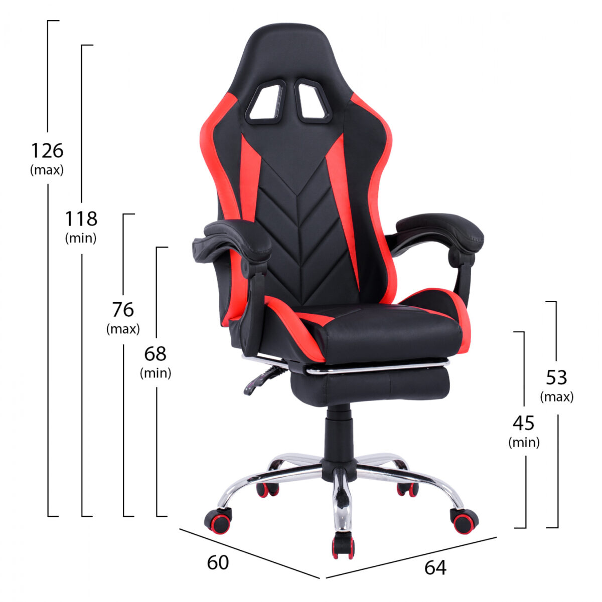 polythrona-gaming-me-anaklinomeni-plati-1 ΠΟΛΥΘΡΟΝΑ GAMING RUTT ΜΕ ΑΝΑΚΛΙΝΟΜΕΝΗ ΠΛΑΤΗ ΚΑΙ ΥΠΟΠΟΔΙΟ HM1156.01 ΣΕ ΧΡΩΜΑ ΜΑΥΡΟ-ΚΟΚΚΙΝΟ 2