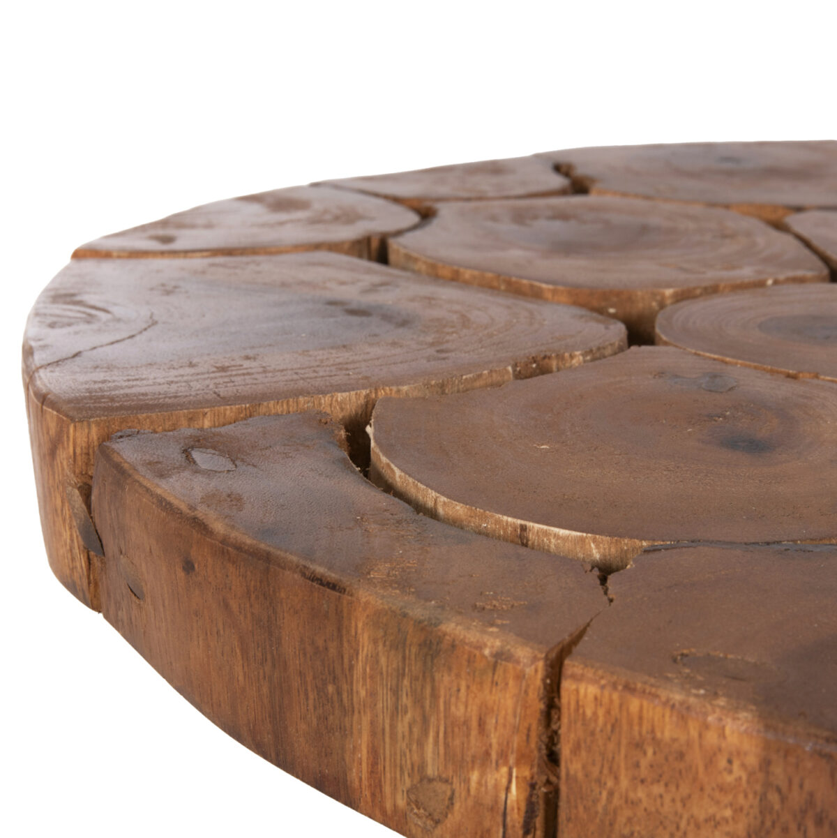 ΤΡΑΠΕΖΙ ΣΑΛΟΝΙΟΥ RIBBEN HM9553 ΞΥΛΟ SUAR ΦΥΣΙΚΟ-ΜΑΥΡΑ ΜΕΤΑΛΛΙΚΑ ΠΟΔΙΑ Φ80x45Υεκ. 5