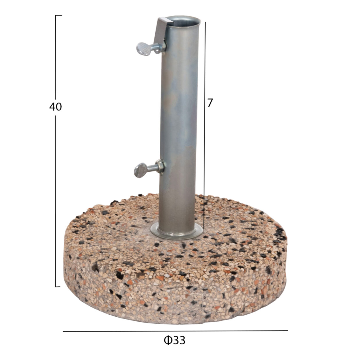 ΒΑΣΗ ΟΜΠΡΕΛΑΣ ΨΗΦΙΔΑ 15KG HM5476.15 ΜΕ ΣΩΛΗΝΑ ΔΙΑΜΕΤΡΟΥ Φ52 2