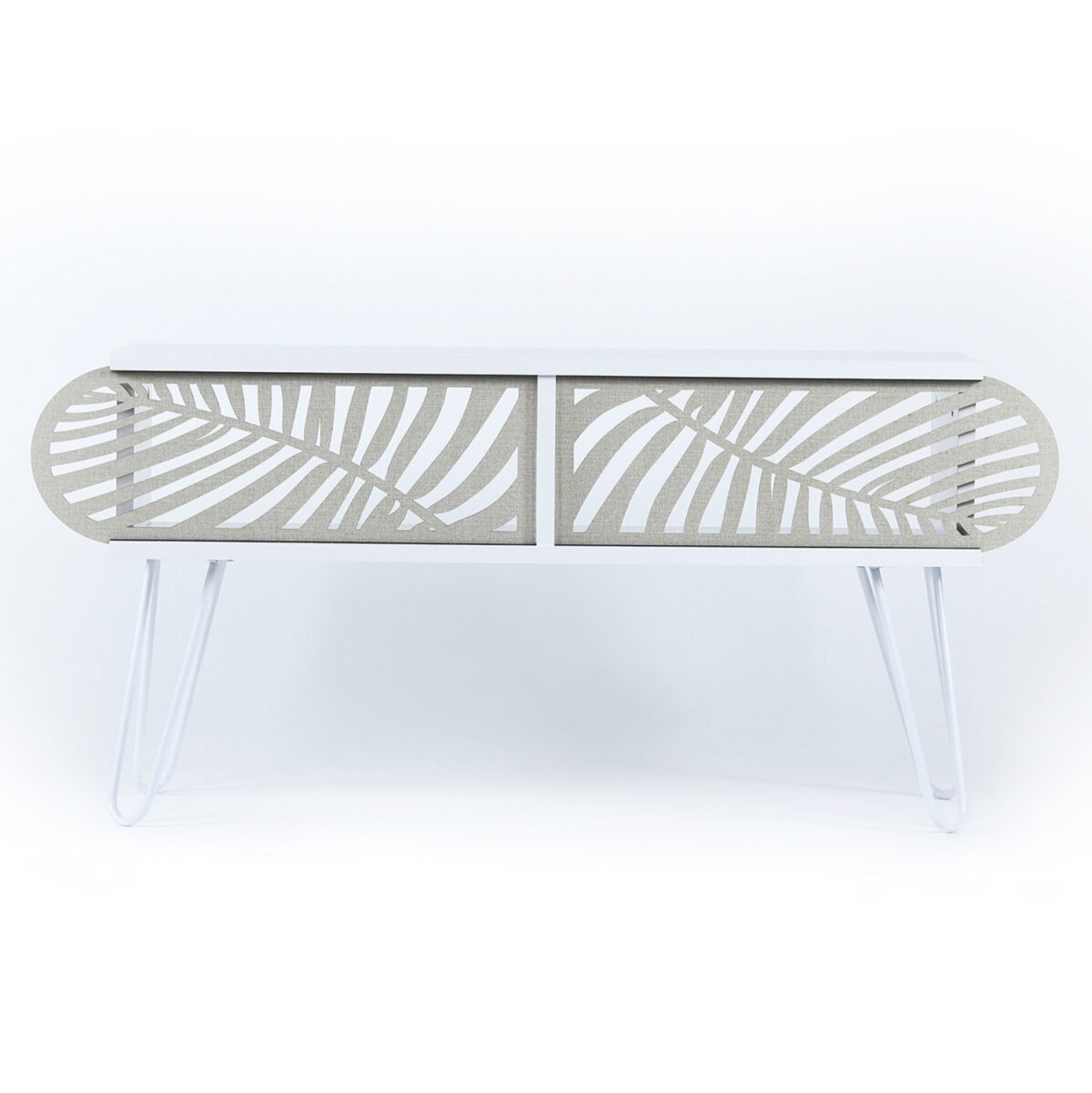 ΕΠΙΠΛΟ ΤΗΛΕΟΡΑΣΗΣ ΜΕΛΑΜΙΝΗΣ SILLIA HM9188.02 ΛΕΥΚΟ ΕΚΡΟΥ 106x30x48Y εκ. 4