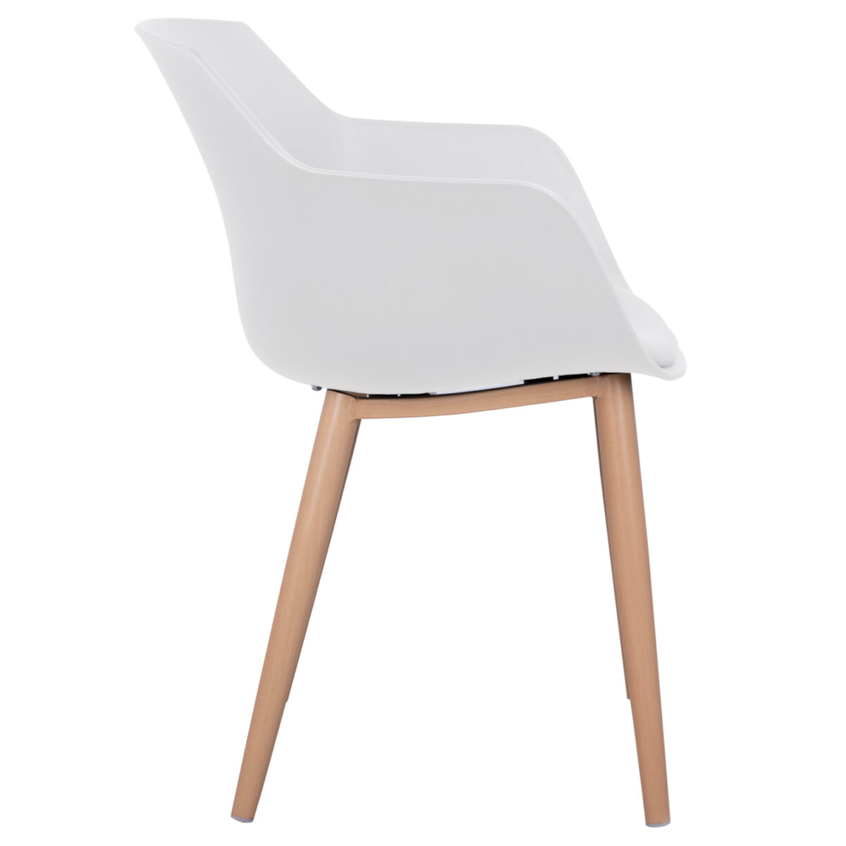 ΚΑΡΕΚΛΑ ΤΡΑΠΕΖΑΡΙΑΣ LUCIE HM8242.01 ΛΕΥΚΗ ΜΕ ΜΕΤΑΛΛΙΚΑ ΠΟΔΙΑ 56Χ57Χ80 ΕΚ 4