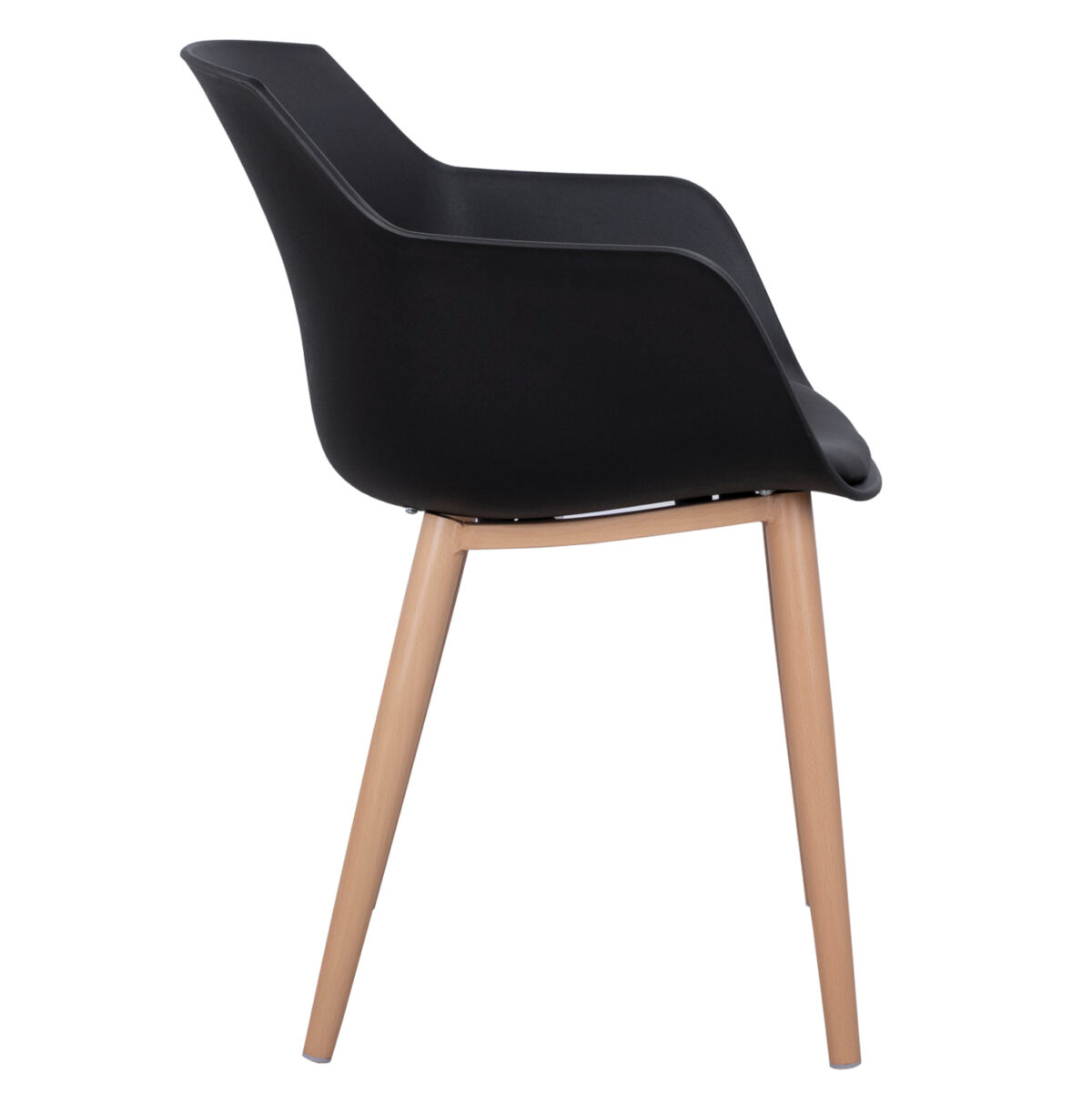 ΚΑΡΕΚΛΑ ΤΡΑΠΕΖΑΡΙΑΣ LUCIE HM8242.02 ΜΑΥΡΗ ΜΕ ΜΕΤΑΛΛΙΚΑ ΠΟΔΙΑ 56Χ57Χ80 ΕΚ 4