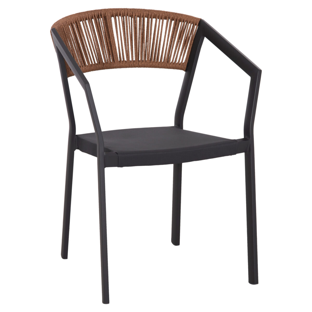 polythrona-aloyminioy-fb9589101-anthraki ΠΟΛΥΘΡΟΝΑ ΑΛΟΥΜΙΝΙΟΥ HM5891.01 ΑΝΘΡΑΚΙ ΣΚΕΛΕΤΟΣ&TEXTLINE-ΜΠΕΖ RATTAN 56,5x58x79Υ εκ. 1