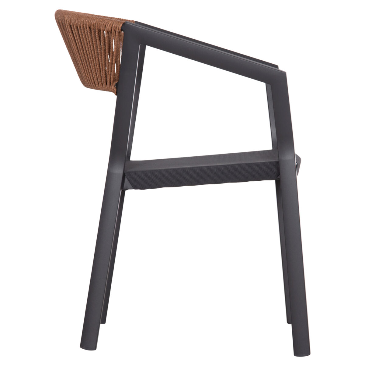 polythrona-aloyminioy-fb9589101-anthraki-3 ΠΟΛΥΘΡΟΝΑ ΑΛΟΥΜΙΝΙΟΥ HM5891.01 ΑΝΘΡΑΚΙ ΣΚΕΛΕΤΟΣ&TEXTLINE-ΜΠΕΖ RATTAN 56,5x58x79Υ εκ. 4