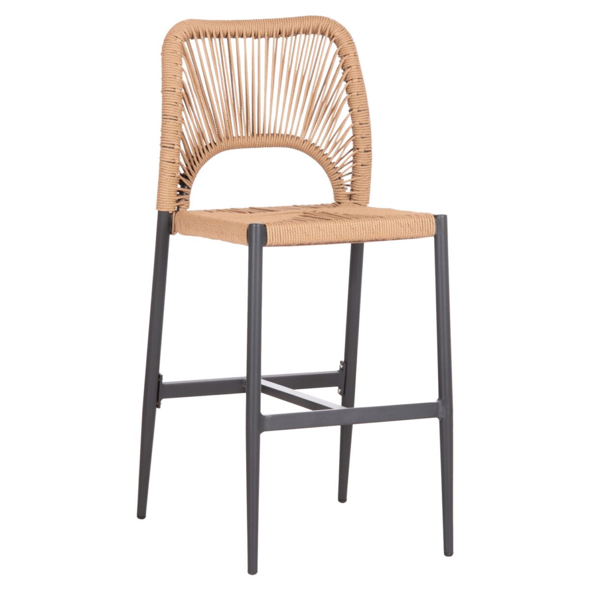 skampo-mpar-mesypsoys-fb9592002-anthraki ΣΚΑΜΠΟ ΜΠΑΡ ΜΕΣ.ΥΨΟΥΣ NOJO HM5920.02 ΑΝΘΡΑΚΙ ΑΛΟΥΜΙΝΙΟ--ΜΠΕΖ ΣΥΝΘ.RATTAN 40x55.5x99Yεκ 1