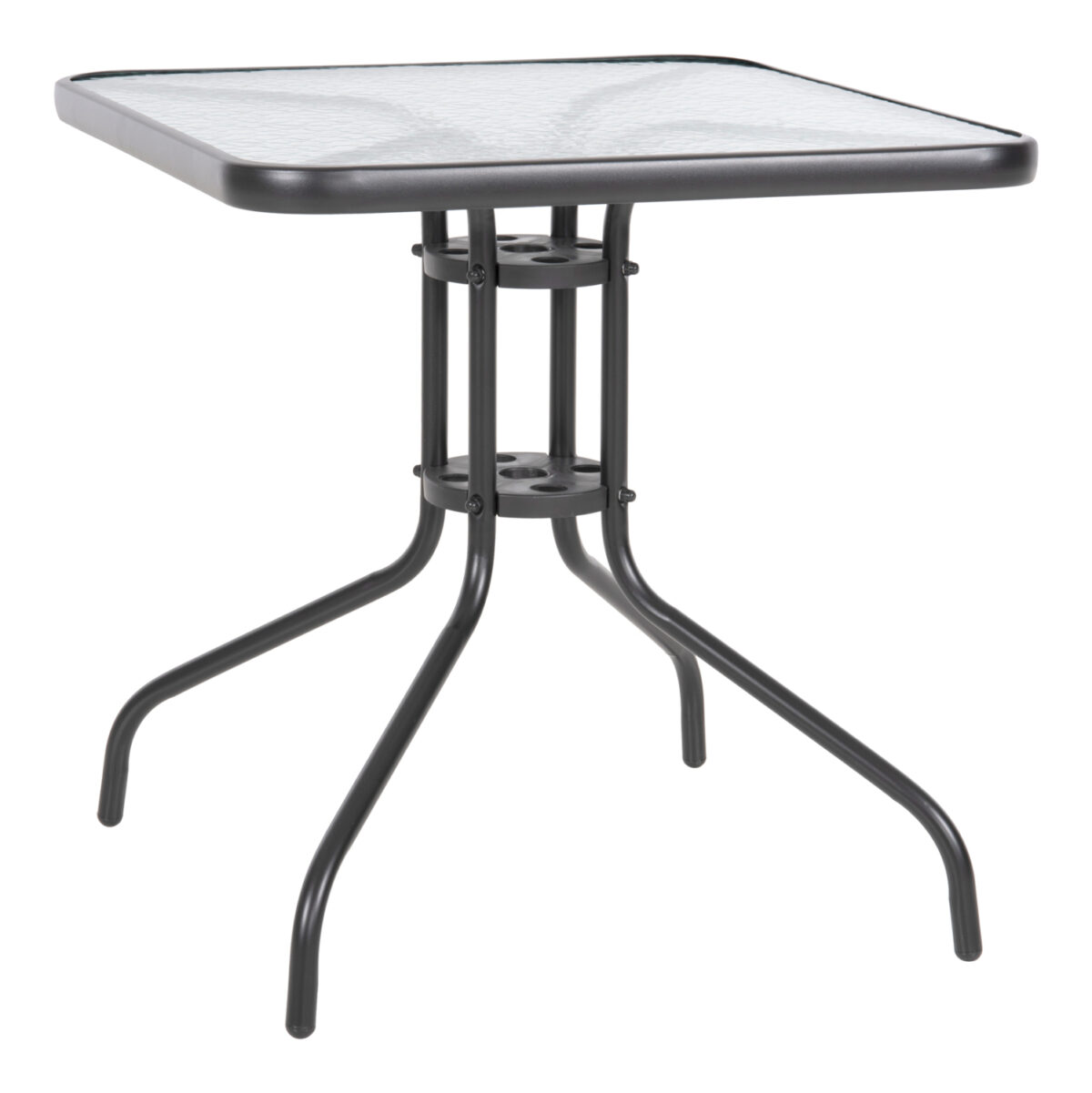 ΤΡΑΠΕΖΙ ΕΞΩΤ.ΧΩΡΟΥ FIGO HM5036.01 ΜΕΤΑΛΛΟ ΓΚΡΙ- ΓΥΑΛΙΝΗ ΕΠΙΦΑΝΕΙΑ 70Χ70Χ72Υεκ 1