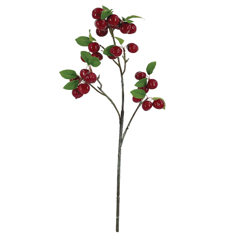 00-10053 ΚΛΑΔΙ ΞΙΝΟΜΗΛΙΑ ΚΟΚΚΙΝΟ - Y69cm 12 /144ΚΙΒ 1