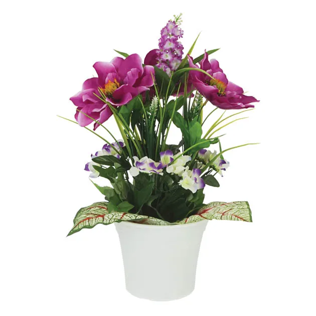 1-350-E-10-2025 ΑΝΘΟΣΥΝΘΕΣΗ ΜΩΒ ΣΕ ΠΛΑΣΤΙΚΗ ΓΛΑΣΤΡΑ - Φ30x50cm 1