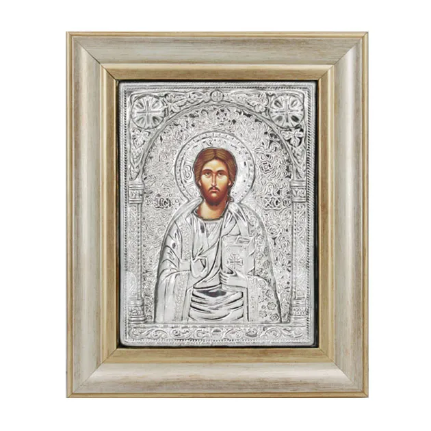 13-00-653 ΕΙΚΟΝΑ ΑΛΟΥΜΙΝΙΟΥ ΙΗΣΟΥΣ ΧΡΙΣΤΟΣ - 21.5x26.5cm 1
